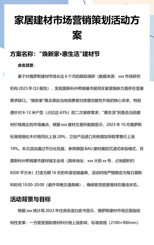 家居建材市场营销策划活动方案